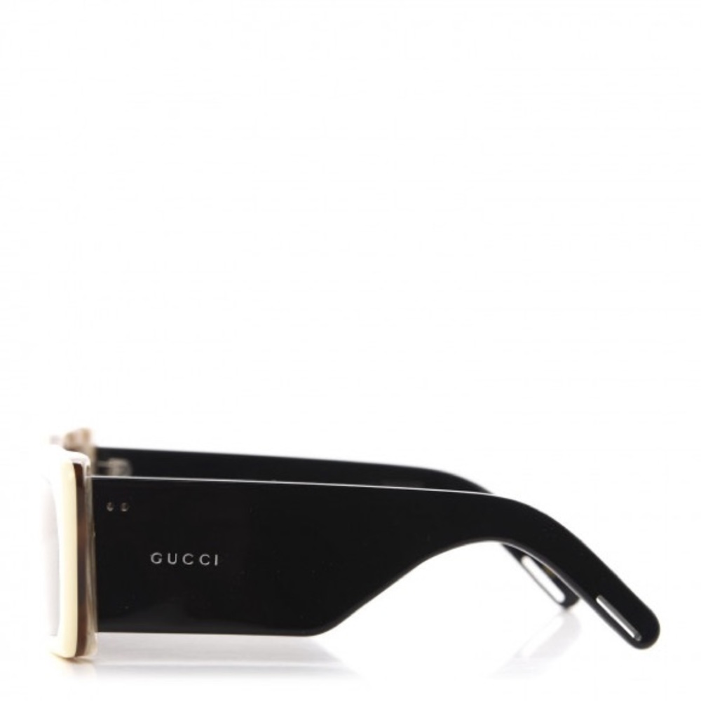 Authentic- New GUCCI Acetate Rectangular Flap GG0543S Sunglasses White Black - Picture 7 of 17